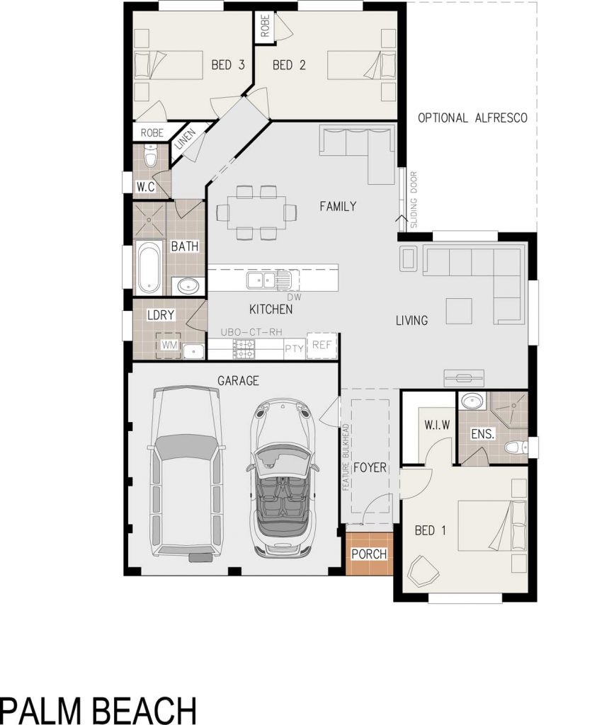 Floorplan - Palm Beach Home Design - Single Storey