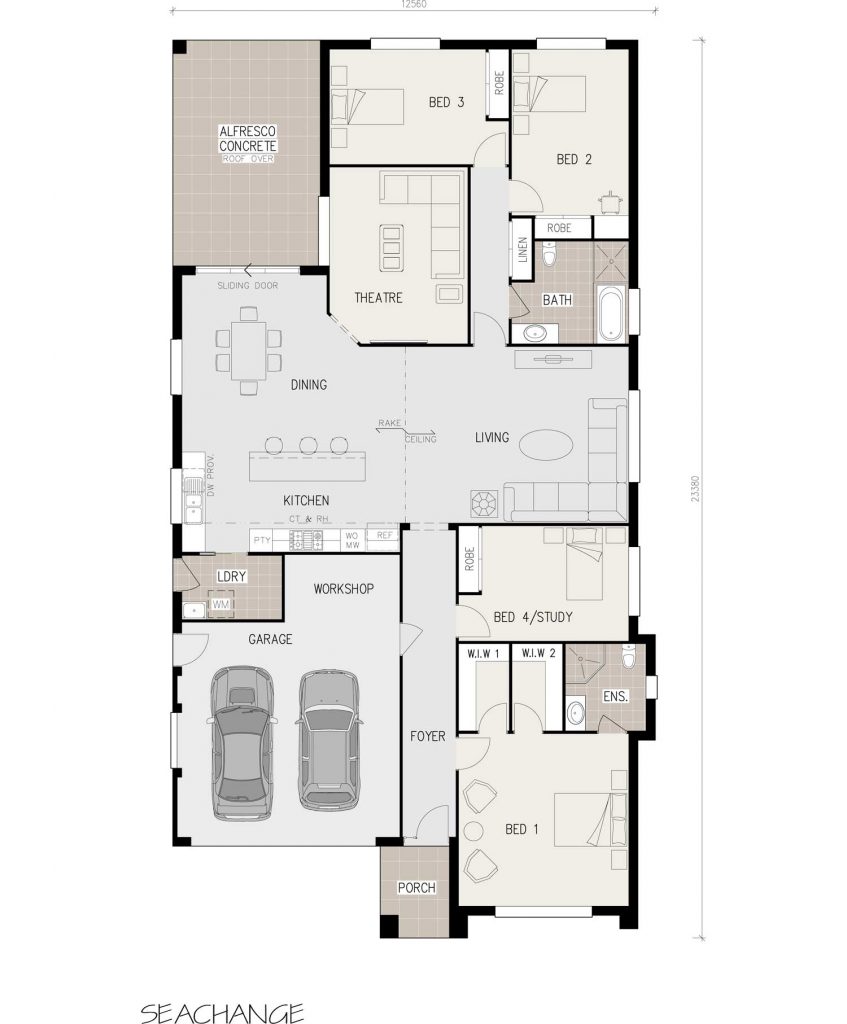 Floorplan - Seachange Home Design - Single Storey
