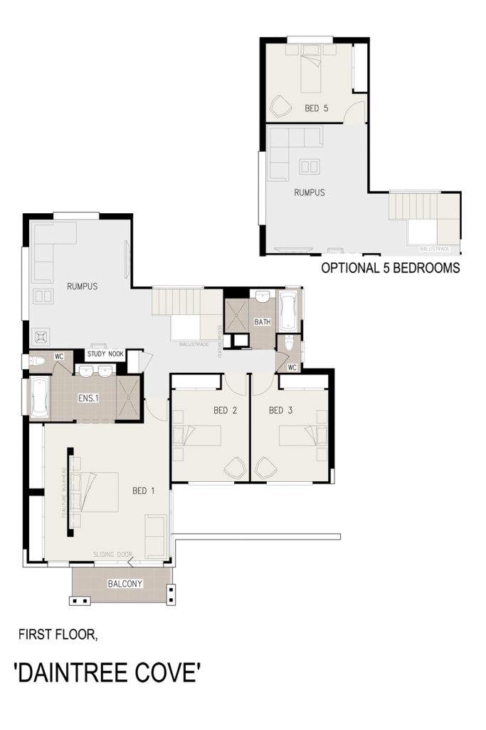 Floorplan - Daintree Cove Home Design | First Floor - Double Storey