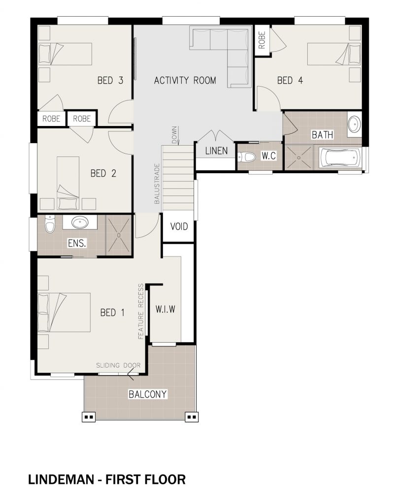 Floorplan - Lindeman Home Design | First Floor - Double Storey