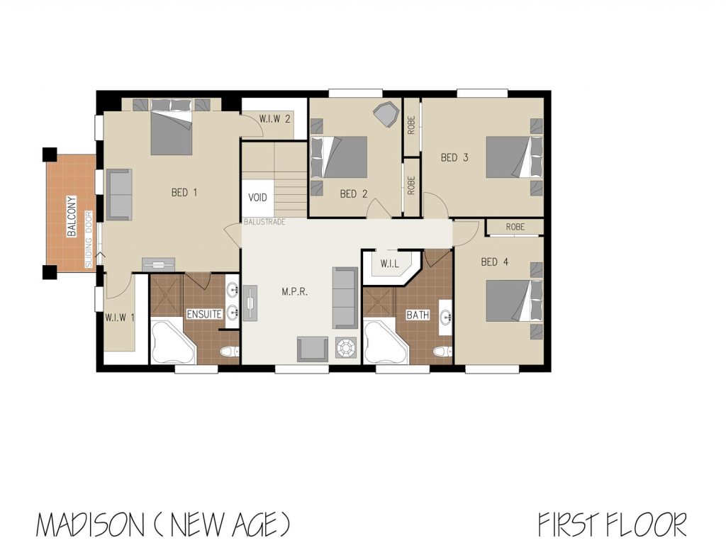 Floorplan - Madison Home Design | First Floor - Double Storey