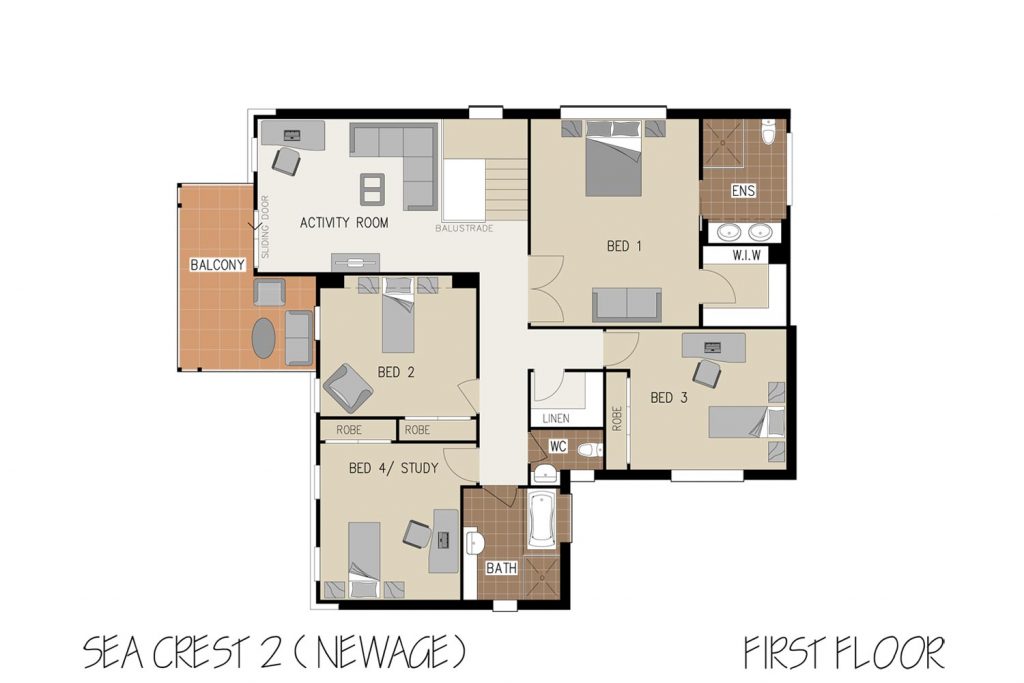 Floorplan - Oasis Home Design | First Floor - Double Storey