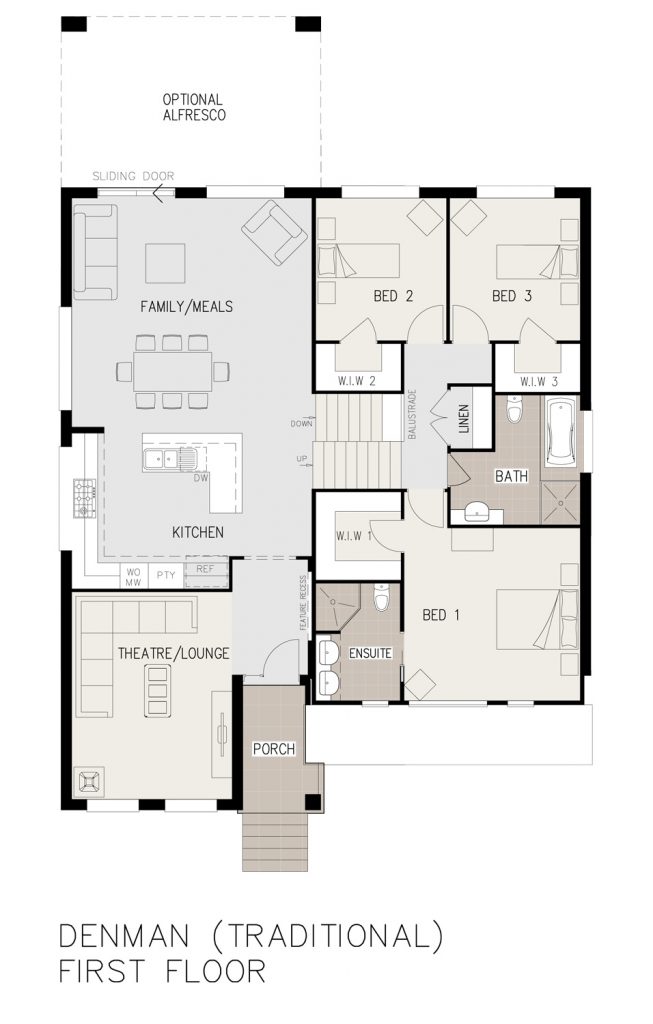 Floorplan - Denman Home Design | First Floor - Split Level