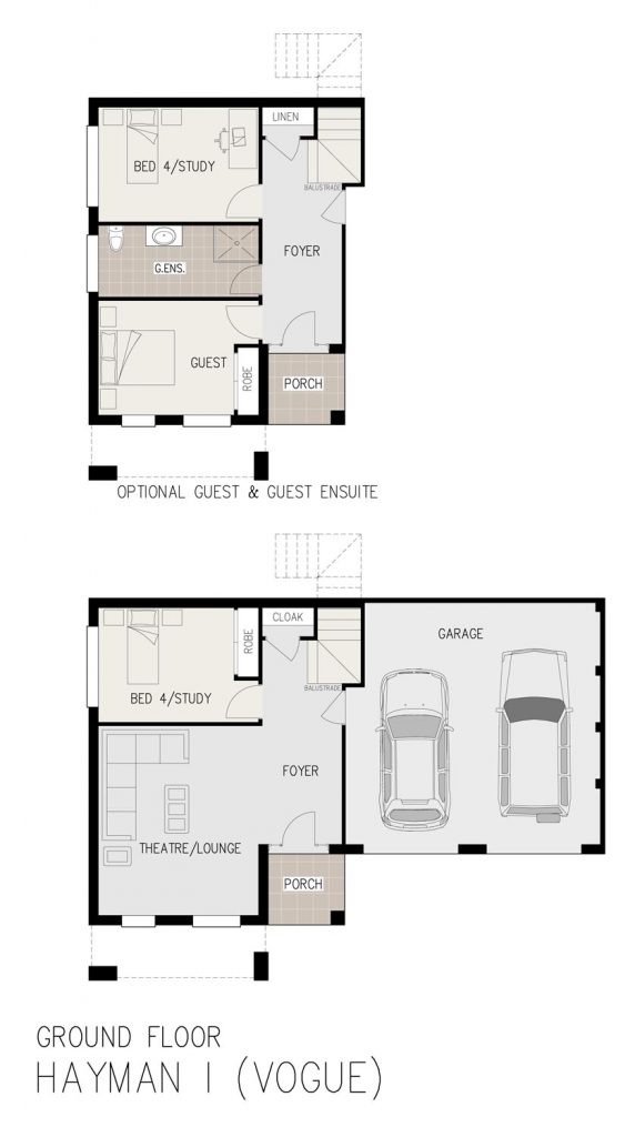 Floorplan - Hayman Home Design | Ground Floor - Split Level