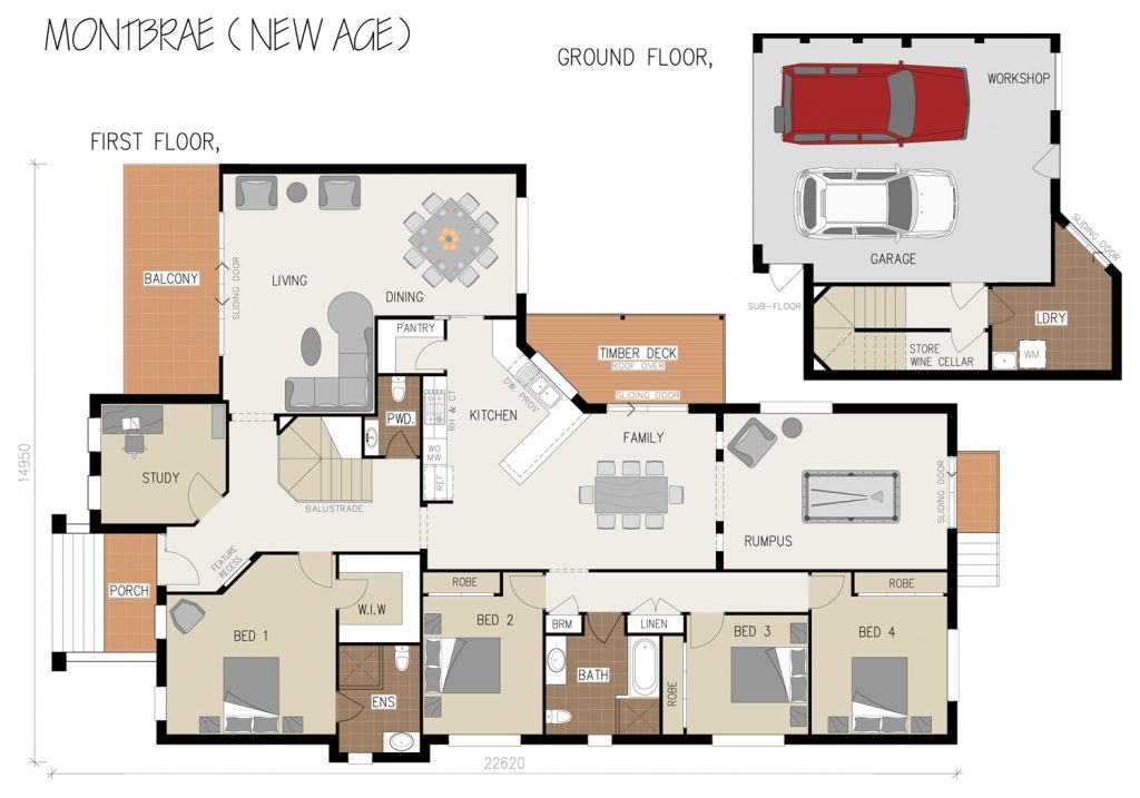 Floorplan - Montbrae Home Design | Split Level
