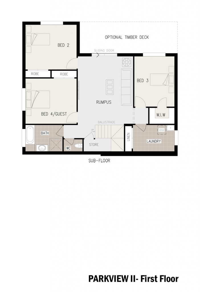 Floorplan - Parkview Home Design | First Floor - Split Level