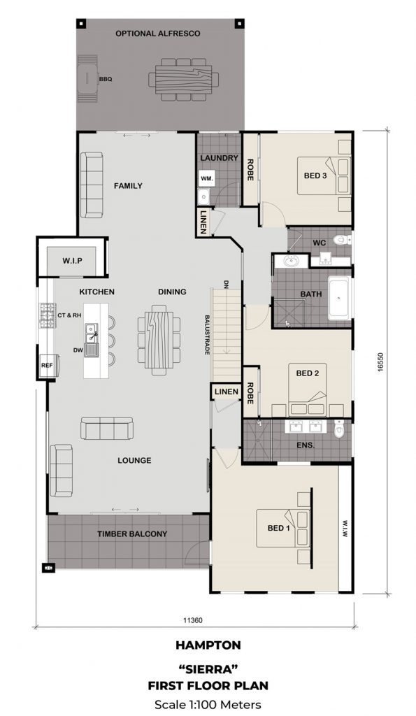 Floorplan - Sierra Home Design | First Floor - Split Level