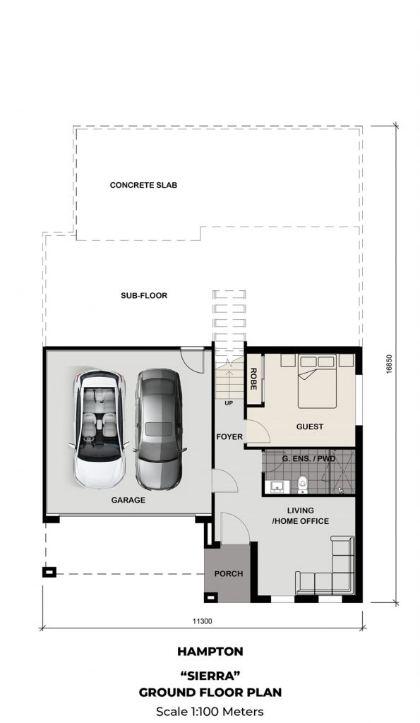 Floorplan - Sierra Home Design | Ground Floor - Split Level