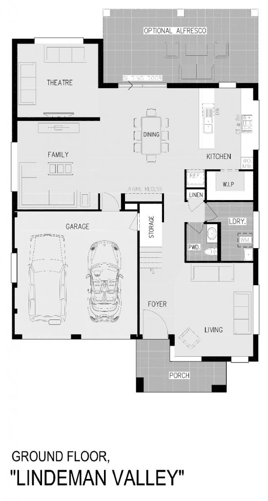Floorplan - Lindeman Valley Home Design | Double Storey | Ground Floor