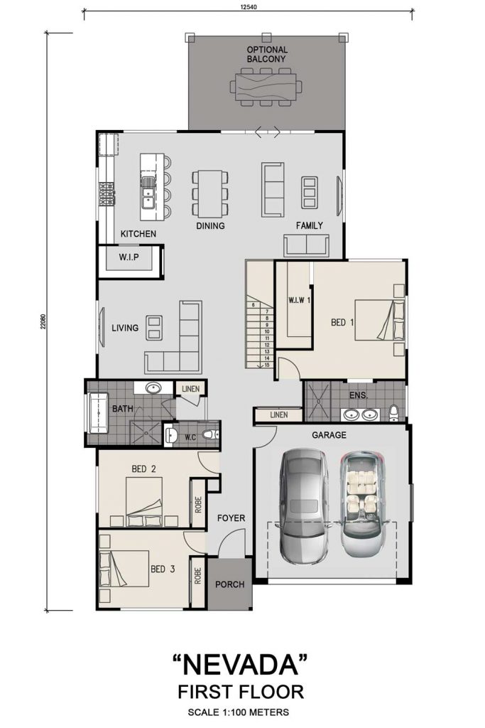 Floorplan - Nevada Home Design | First Floor - Split Level